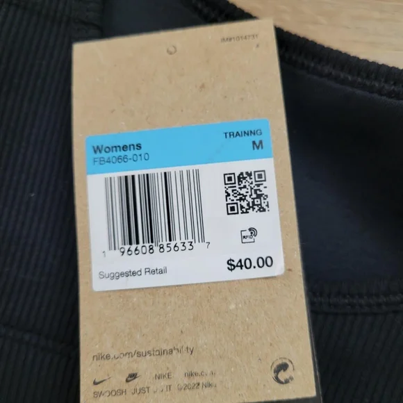 Nike Alate Ribbed Black Sports Bra - Picture 3 of 4